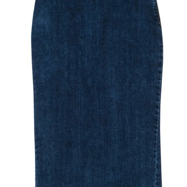 McQ by Alexander McQueen- Blue Denim Dark Wash Skirt Sz 4