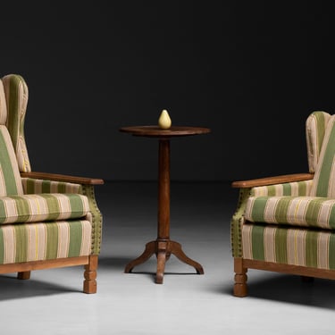 Armchairs by Henning Kjaernuff in Christopher Farr Fabric