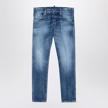 Dsquared2 Navy Blue Washed Denim Jeans Men