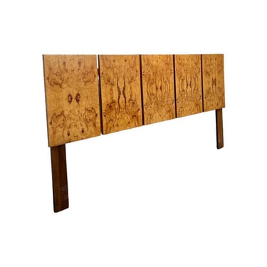 Free Shipping Within Continental US - Olive Burl Wood King Size Mid Century Modern Head Board by Milo Boughman 