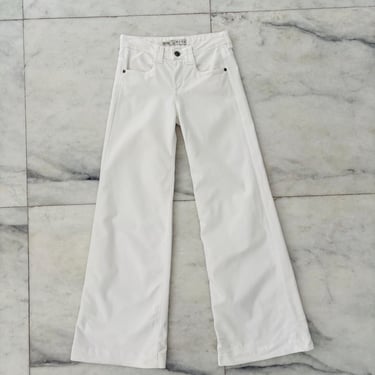 Y2K Mynk Jeans High Waist Wide Leg White Women’s 25 Boho Hippie USA See Below 