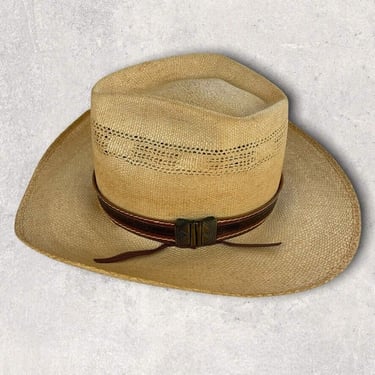 Vintage American Hat Company Cowboy Straw Hat Western Men's Size 7 1/8 