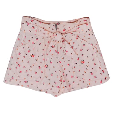 Rebecca Taylor  - Light Pink Mini Floral Print Shorts Sz 2