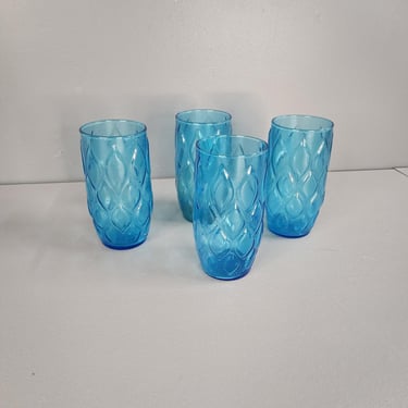 Set of 4 Anchor Hocking Madrid Pattern Drinking Glass 