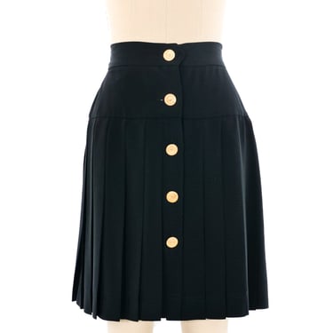 Moschino Pleated Black Skirt