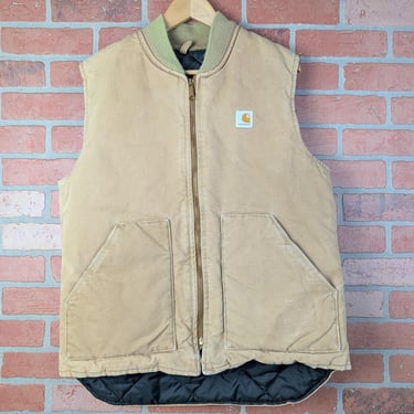 Vintage 80s Made in USA ORIGINAL Carhartt Insulated Work Vest - Large Tall 