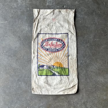 George Sexauer Perfection Feedsack Des Moines, IA Vintage Farm Textile 