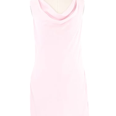 Versace Pink Cowl Neck Mini Dress