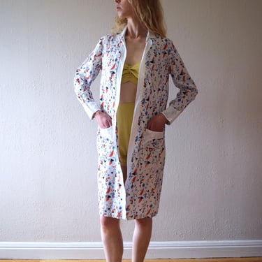Vintage 1920s 1930s art deco duster robe . size xs to medium 