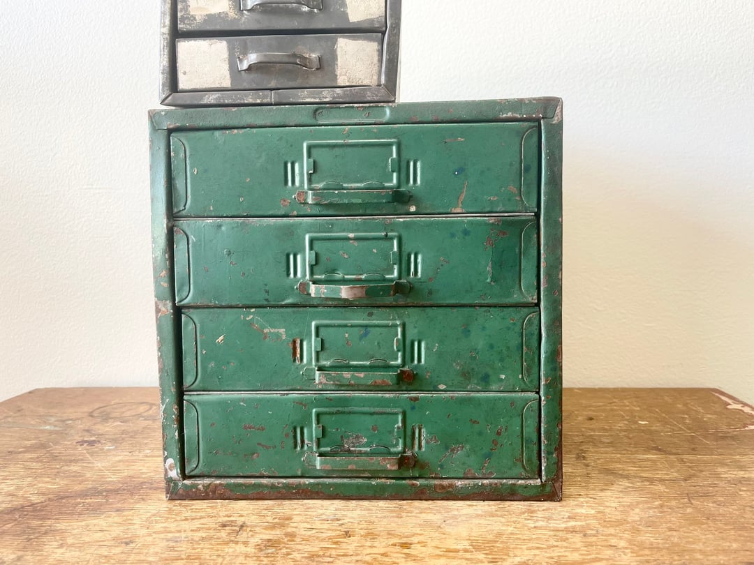 Vintage Metal Drawer Industrial Container Rustic Metal Drawer with