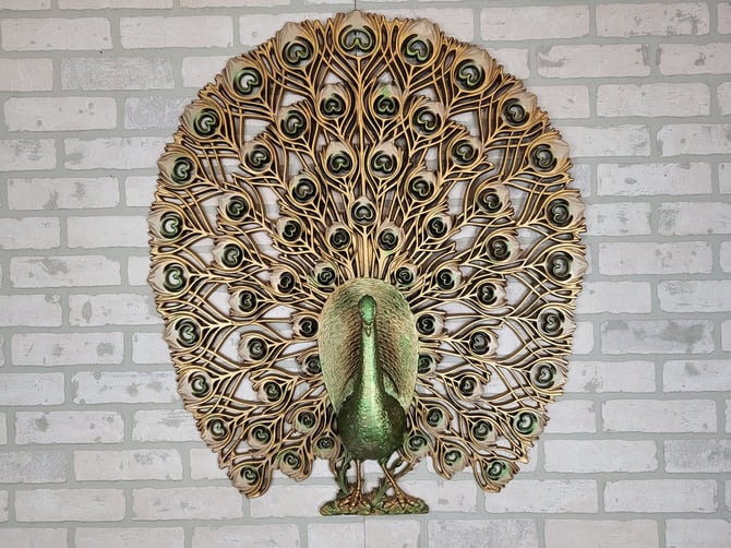 Vintage Burwood peacock wall art deals