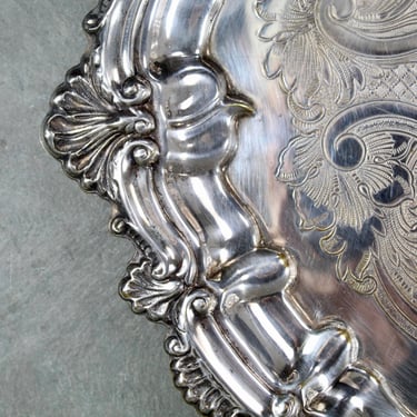 Silver Plated Ornate Platter | 12