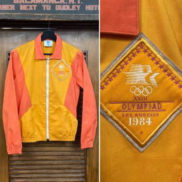 Vintage 1980’s Levi’s 1984 Olympic Games Two-Tone Olympiad Los Angeles Jacket, 80’s Zipper Jacket, 80’s Denim Jacket, Vintage Clothing 