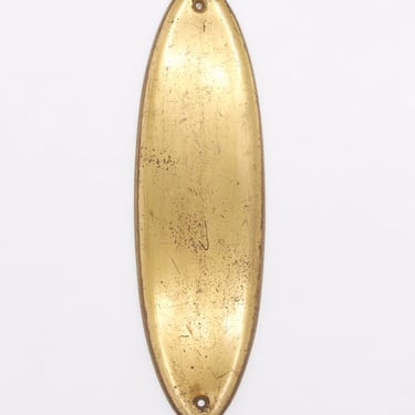 Classic 9.875 in. Oval Brass Door Push Plate