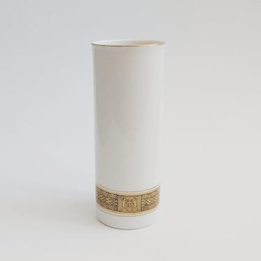 Royal Porzellan Bavaria KM | Vintage Porcelain Vase | Hand Made | 22k Gold | Mid-century Modern | Germany | 70s | 