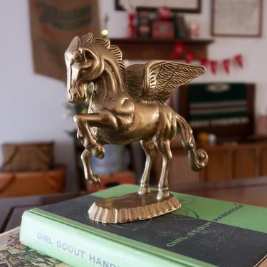 Vintage Solid Brass Pegasus Firgurine 