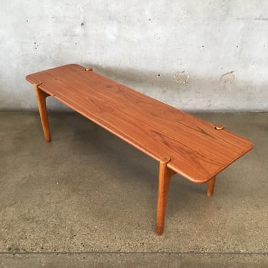 Solid Teak &amp; Oak Coffee Table/Bench By Hans Wegner for Johannes Hansen