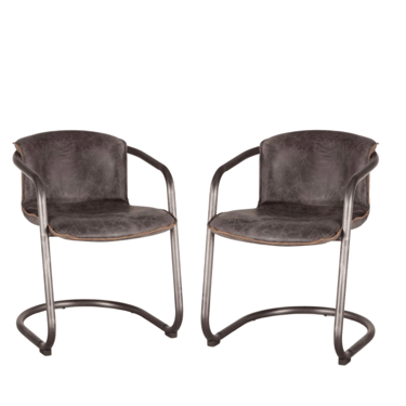 Pair of Organic Forge Portofino Dining Chairs