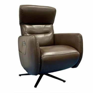 Modern Chocolate Brown :Leather Recliner