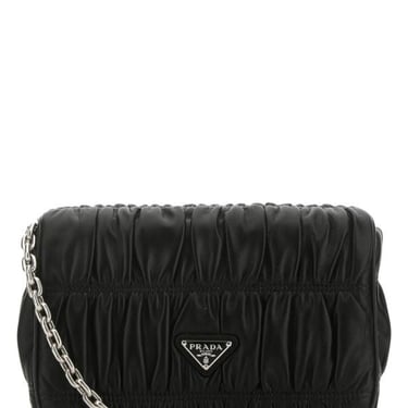 Prada Woman Black Nappa Leather Handbag