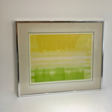 Mid Century Modern Abstract Lithograph Dated 1976 Signed and Numbered 1/1 