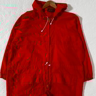 Vintage Eddie Bauer Orange Windbreaker Zipup Jacket Sz. XL