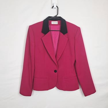 Vintage 90s Magenta Pink Blazer 