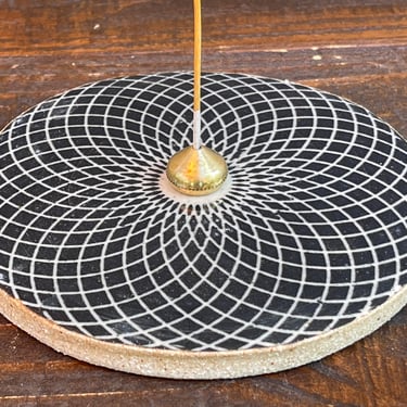 Ceramic Incense Holder - Black Sphere 