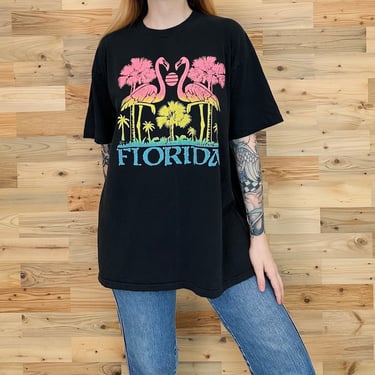 Siesta Key Florida Vintage Retro 70'S 80'S Style M' Unisex Ringer T-Shirt