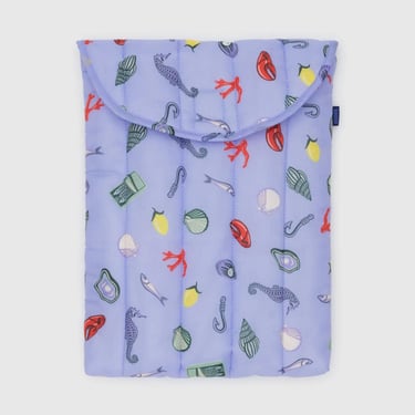 Puffy Laptop Sleeve 13”/14” in Sea Creatures