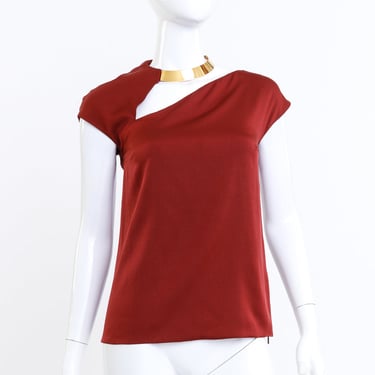 Gold Neck Collar Top