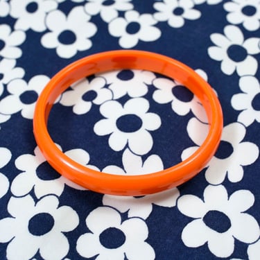 The Perfect Complimentary Thin Orange Statement Bangle Bracelet 