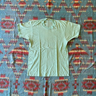 Vintage 1980s Sea Foam Screen Stars Blank T Shirt 