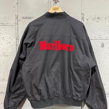 Vintage Reversible Marlboro Jacket Bomber Jacket 90s Baseball Cigarette 80s Windbreaker Red Black 90s Retro Sport Coat Vintage 