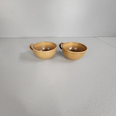 Set of 2 Russel Wright Iroquois Casual China Brown Cups 