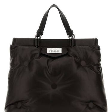 Maison Margiela Woman Black Nappa Leather Medium Glam Slam Shopping Bag