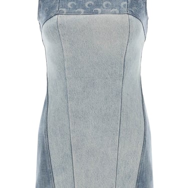 Marine Serre Regenerated-Denim Mini Dress Women