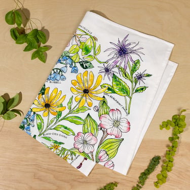 Native Plants of the Mid-Atlantic 100% Cotton Kitchen Towel