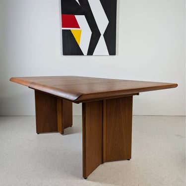 Mid Century Danish Modern Teak Dining Table w/ 2 Extensions