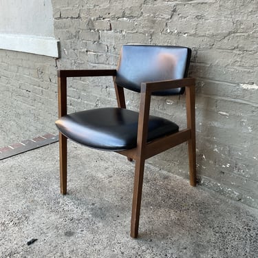 MCM Walnut & Vinyl Armchair