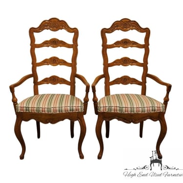 Set of 2 DREXEL FURNITURE Cabernet Collection Country French Provincial Dining Arm Chairs 356-810 