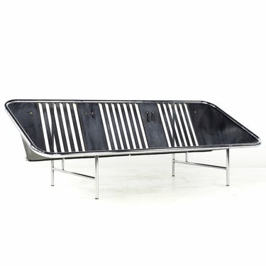 George Nelson for Herman Miller Mid Century Leather and Chrome Sling Sofa - mcm 