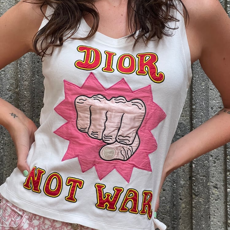 Christian Dior 『Not War 』タンクトップ xs2x