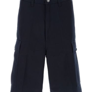 Ami Man Midnight Blue Cotton Bermuda Shorts