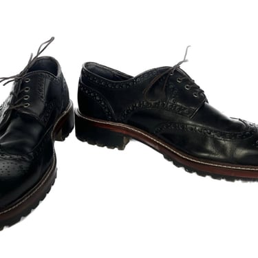 Johnston Murphy Black  Shoes, Vintage Mens Shoes, Vintage Leather Shoes, Black Leather Shoes, Black Shoes, Vintage Wingtip Shoes, Classic 