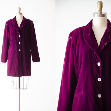 purple velvet jacket | 90s y2k vintage magenta pink dark academia velvet blazer 