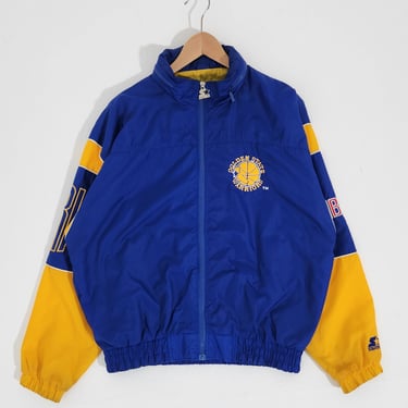 Vintage 1990's STARTER NBA Golden State Warriors Windbreaker Jacket Sz. M