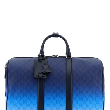 Gucci Men Printed Canvas Travel Bag