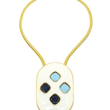 Pierre Cardin Enamel Kinetic Pendant Necklace