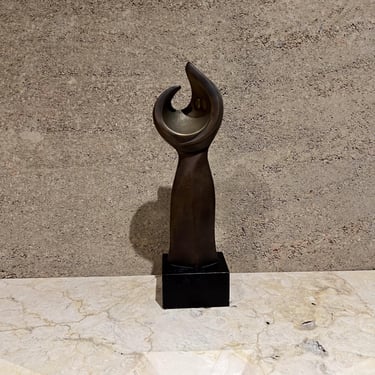 French Midcentury Abstract Bronze Sculpture 